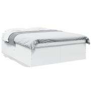 vidaXL Sängram vit 150x200 cm konstruerat trä