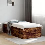 vidaXL Sängram rökfärgad ek 90x190 cm konstruerad trä