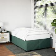 vidaXL Sängram utan madrass mörkgrön 120x200 cm sammet