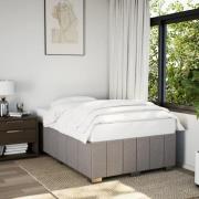 vidaXL Sängram utan madrass taupe 120x200 cm tyg
