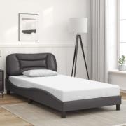 vidaXL Bed Frame without Mattress "Hvar" Grey 100x200 cm Faux Leather