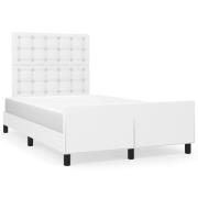 vidaXL sängram utan madrass vit 120x190 cm konstläder