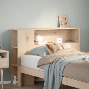 vidaXL Huvudgavel med förvaring 75 cm massiv furu