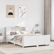 vidaXL Sängram utan madrass vit 150x200 cm massiv furu
