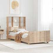 vidaXL Sängram utan madrass 75x190 cm massiv furu