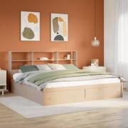 vidaXL Sängram utan madrass 200x200 cm massiv furu