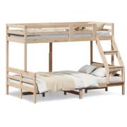 vidaXL Våningssäng 90x200/120x200 cm massiv furu