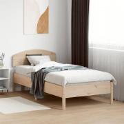 vidaXL Sängram utan madrass 75x190 cm massiv furu