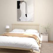 vidaXL Sängbord 2 st vit 40x30,5x40 cm massiv furu