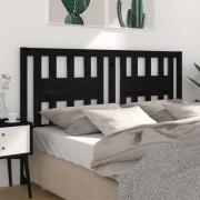 vidaXL Sänggavel svart 126x4x100 cm massiv furu