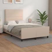 vidaXL Sängram utan madrass cappuccino 120x190 cm konstläder