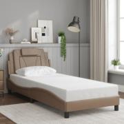 vidaXL Bed Frame "Viana" without Mattress Cappuccino 90x190 cm Faux Le...