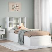 vidaXL Sängram utan madrass vit 90x200 cm massiv furu
