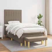 vidaXL Ramsäng med madrass taupe 100x200 cm tyg