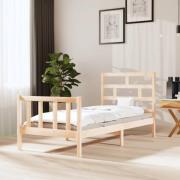 vidaXL Sängram massiv furu 100x200 cm enkelsäng