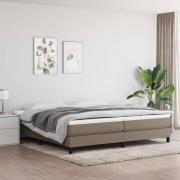 vidaXL Ramsäng med madrass taupe 200x200 cm tyg