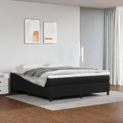 vidaXL Ramsäng med madrass svart 180x200 cm konstläder