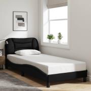 vidaXL Sängram utan madrass svart 90x200 cm tyg