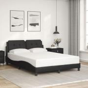vidaXL Bed Frame without Mattress "Zadar" Black 140x200 cm Faux Leathe...