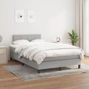 vidaXL Ramsäng med madrass ljusgrå 120x200 cm tyg