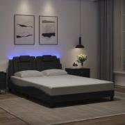 vidaXL Bed Frame "Viana" with LED without Mattress Grey 120x200 cm