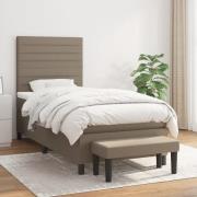 vidaXL Ramsäng med madrass taupe 100x200 cm tyg