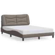 vidaXL Sängram utan madrass taupe 120x200 cm tyg
