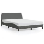vidaXL Sängram utan madrass mörkgrå 120x200 cm tyg