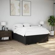 vidaXL Sängram utan madrass svart 160x200 cm tyg