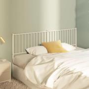 vidaXL Huvudgavel metall vit 180 cm