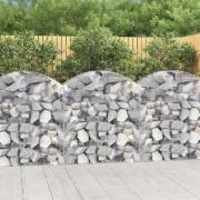 vidaXL Gabion bågformad 100x50x100/120 cm galvaniserat järn