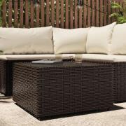 vidaXL Loungebord fyrkantigt brun 50x50x30 cm konstrotting