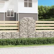 vidaXL Gabion bågformad 100x50x140/160 cm galvaniserat järn