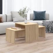 vidaXL Soffbord sonoma-ek 100x48x40 cm konstruerat trä