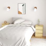 vidaXL Sängbord 2 st 40x29,5x64 cm massiv furu