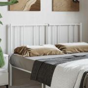 vidaXL Huvudgavel metall vit 150 cm