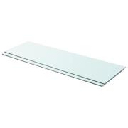 vidaXL Hyllplan 2 st glas genomskinlig 90x30 cm