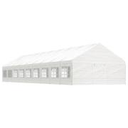 vidaXL Paviljong med tak vit 20,07x5,88x3,75 m polyeten