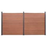 vidaXL Staketpanel brun 353x186 cm WPC