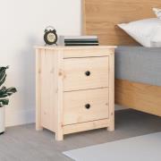 vidaXL Sängbord 50x35x61,5 cm massiv furu