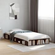 vidaXL Sängram brun ek 75x190 cm konstruerad trä