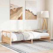vidaXL Dagbädd naturfärgad 90x200 cm massiv furu