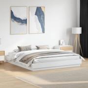 vidaXL Sängram vit 180x200 cm konstruerat trä