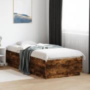 vidaXL Sängram rökfärgad ek 90x200 cm konstruerad trä