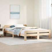 vidaXL Sängram utan madrass 135x190 cm massiv furu