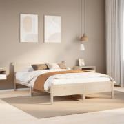 vidaXL Sängram utan madrass 140x200 cm massiv furu