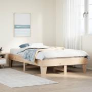 vidaXL Sängram utan madrass 120x200 cm massiv furu