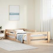vidaXL Sängram utan madrass 75x190 cm massiv furu