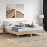 vidaXL Sängram utan madrass 200x200 cm massiv furu