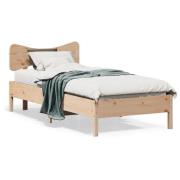 vidaXL Sängram utan madrass 90x200 cm massiv furu